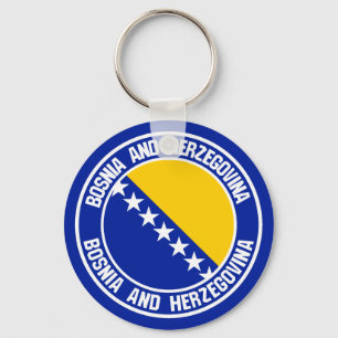 Das Emblem der Bosnien-Herzegowina-Runde Schlüsselanhänger