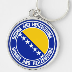 Das Emblem der Bosnien-Herzegowina-Runde Schlüsselanhänger