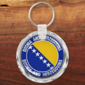 Das Emblem der Bosnien-Herzegowina-Runde Schlüsselanhänger (Vorderseite)
