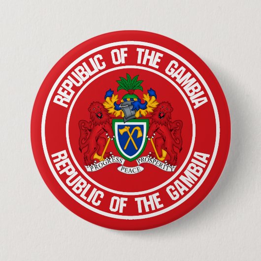 Das Emblem der Gambia-Runde Button (Vorderseite)