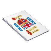 Das Emblem der Königin mit Diamant Jubiläum Notizblock (Rechte Seite)