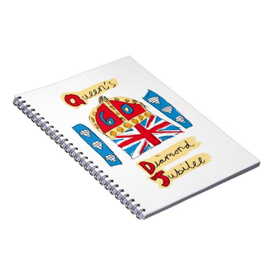 Das Emblem der Königin mit Diamant Jubiläum Notizblock (Rechte Seite)