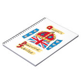 Das Emblem der Königin mit Diamant Jubiläum Notizblock (Linke Seite)