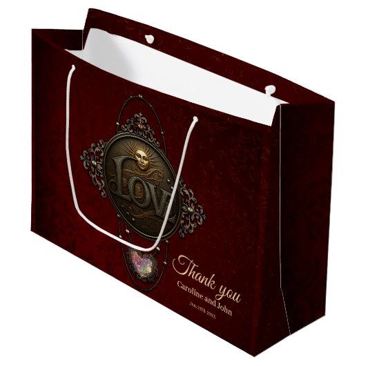 Das Emblem der Liebe. Große Geschenktüte (Vorderseite Schrägansicht)