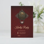 Das Emblem der Liebe. RSVP Karte (Stehend Vorderseite)