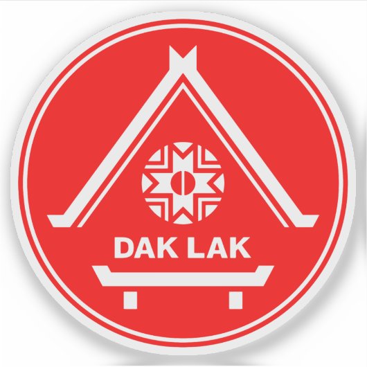 Das Emblem der Provinz Dak Lak Aufkleber (Vorderseite)