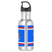 Das Emblem der US-Küstenwache personalisieren Edelstahlflasche (Rückseite)