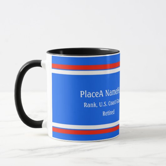 Das Emblem der US-Küstenwache personalisieren Tasse (Links)