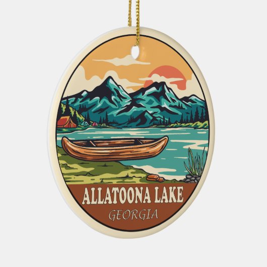 Das Emblem des georgischen Sees Allatoona Keramik Ornament (Rechts)