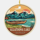 Das Emblem des georgischen Sees Allatoona Keramik Ornament (Hinten)