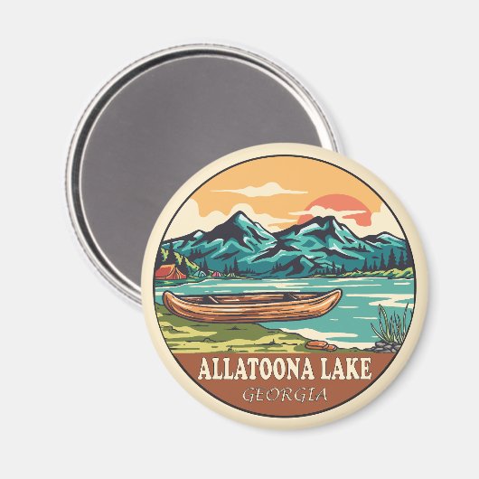 Das Emblem des georgischen Sees Allatoona Magnet (Vorderseite/Rückseite)