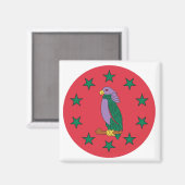 Das Emblem Dominicas Magnet (Vorderseite/Rückseite)