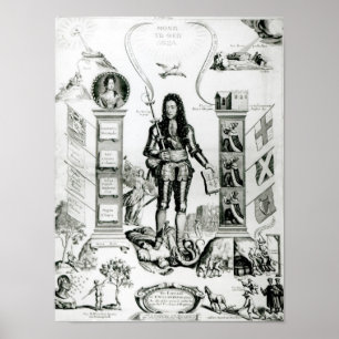 Das Emblem von England, Oktober 1690 Poster