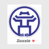 Das Emblem von Hanoi, Vietnam Aufkleber (Blatt)