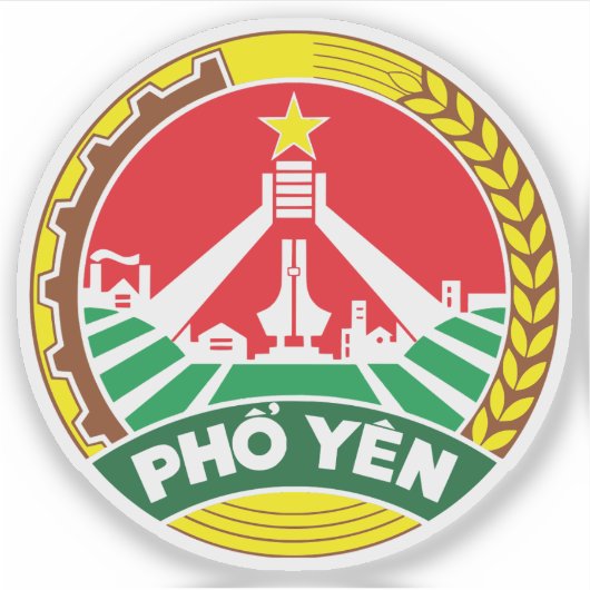 Das Emblem von PHYên, Vietnam Aufkleber (Vorderseite)