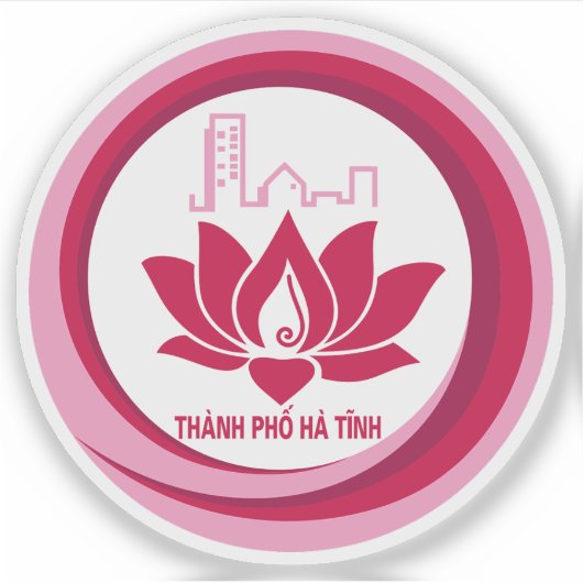 Das Emblem von Thành Phố Hà Tænh, Vietnam Aufkleber (Vorderseite)