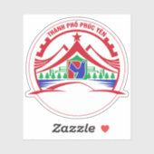 Das Emblem von Thành Phố Phúc Yên, Vietnam Aufkleber (Blatt)