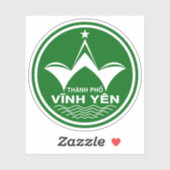 Das Emblem von Thành Phố Vænh Yên, Vietnam Aufkleber (Blatt)