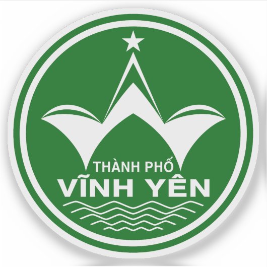Das Emblem von Thành Phố Vænh Yên, Vietnam Aufkleber (Vorderseite)