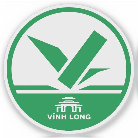 Das Emblem von Vinh Long, Vietnam Aufkleber (Vorderseite)