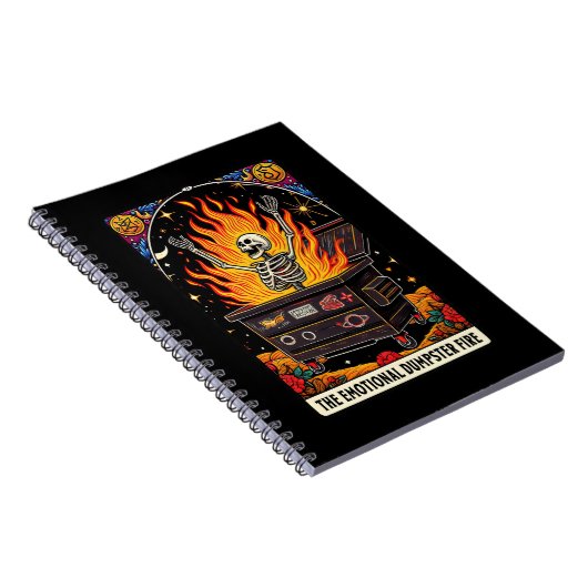 Das Emotionale Dumpster Fire Tarot Card Notebook Notizblock (Rechte Seite)