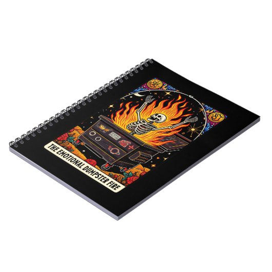 Das Emotionale Dumpster Fire Tarot Card Notebook Notizblock (Linke Seite)