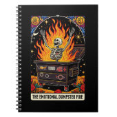 Das Emotionale Dumpster Fire Tarot Card Notebook Notizblock (Vorderseite)