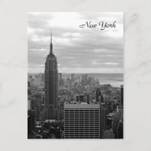 Das Empire State Building (Schwarz & Weiß) Postkarte