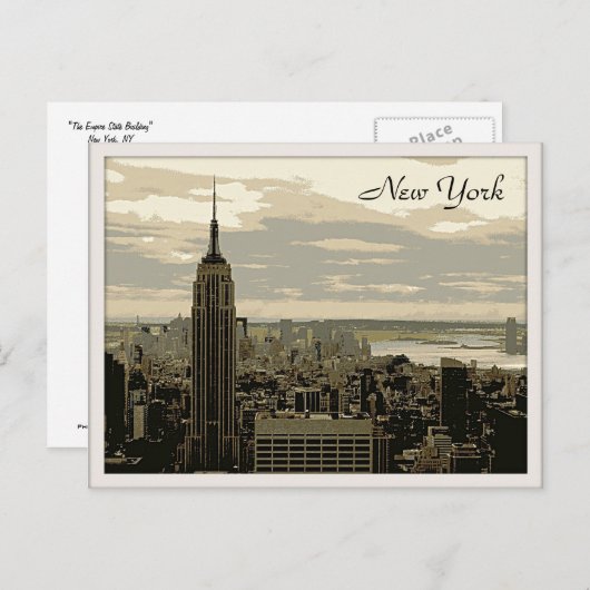 Das Empire State Gebäude Postkarte (Vorne/Hinten)