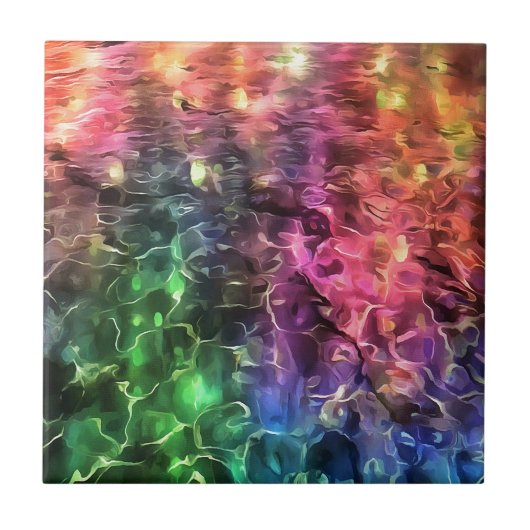 Das Ende der Abstrakten Rainbow-Kunst Fliese (Vorderseite)