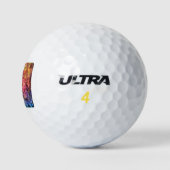 Das Ende der Abstrakten Rainbow-Kunst Golfball (Logo)