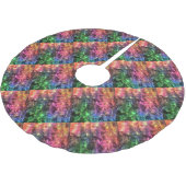Das Ende der Abstrakten Rainbow-Kunst Polyester Weihnachtsbaumdecke (Schrägansicht)