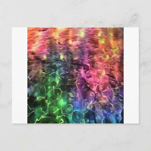 Das Ende der Abstrakten Rainbow-Kunst Postkarte (Vorderseite)