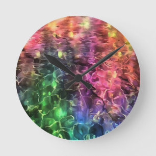 Das Ende der Abstrakten Rainbow-Kunst Runde Wanduhr