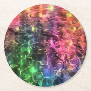 Das Ende der Abstrakten Rainbow-Kunst Runder Pappuntersetzer