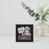 Das Ende der Dramala und die Abstimmung für Kamala Quadratische Visitenkarte (Stehend Vorderseite)