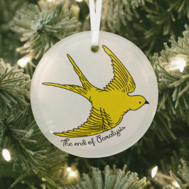 Das Ende der Lähmung Ornament Aus Glas