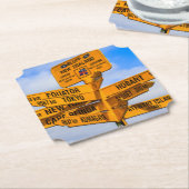 Das Ende der Straße Untersetzer (angewinkelt)