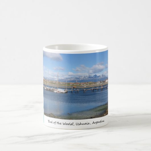 Das Ende der Welt, Ushuaia, Argentinien Kaffeetasse (Mittel)