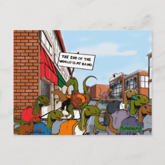 Das Ende der Weltdinosaurier Postkarte
