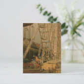 Das Ende des Messetages Postkarte (Stehend Vorderseite)