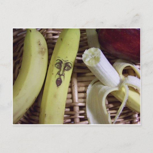 das Ende des Obstkorbes Postkarte (Vorderseite)