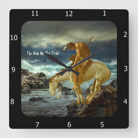 DAS ENDE DES PILLOW QUADRATISCHE WANDUHR (Vorderseite)