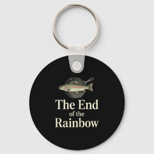 Das Ende des Regenbogens lustige Forellen-Angelgra Schlüsselanhänger