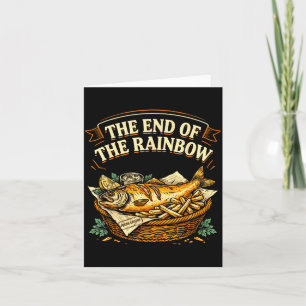 Das Ende des Regenbogens lustiger Fish and Chips Karte