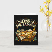 Das Ende des Regenbogens lustiger Fish and Chips Karte (Gelbe Blume)