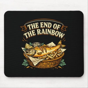 Das Ende des Regenbogens lustiger Fish and Chips Mousepad