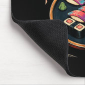 Das Ende des Regenbogens lustiger Sushi-Forellen-A Mousepad (Ecke)