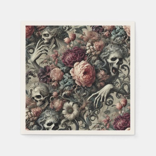 Das Ende des Schlummers - gotisch Viktorianisch Serviette (Vorderseite)