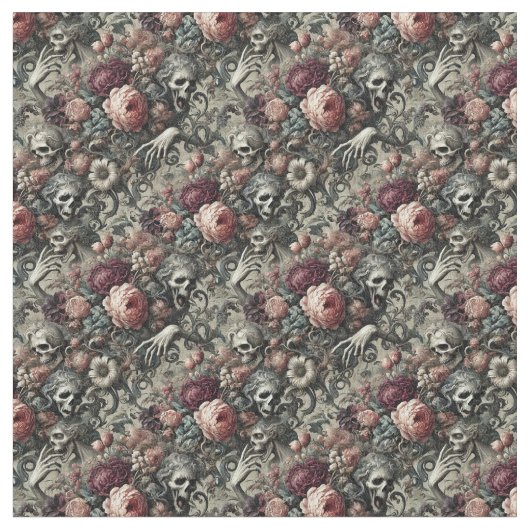 Das Ende des Slumbers - gotische Dense Tile Stoff (Nahaufnahme)